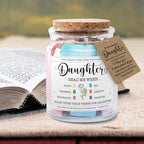 NewEleven Valentines Day Gifts for Daughter - Inspirational, Birthday Gifts For Daughter, Teen Girl, Adult Daughters - Daughters Birthday Gift Ideas From Mom, Dad - Bible Verse Jar