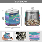 Rainbow Unicorn Ashtray with Lid, Outdoor Ashtrays for Patio, Stainless Steel Ashtray Odorless Smokeless for Home Office Balcony