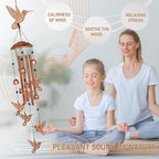 Hummingbird Wind Chimes for Outside,Metal Windchimes,Hummingbird Gifts for Women/Men,Wind Chime Garden Decor Outdoor,Memorial/Housewarming/Birthday/Festival Gifts,Front Yard Decor