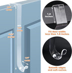 Wreath Hanger,12" Clear Wreath Hangers for Front Door Décor,3 Pack Easter Fall Wreath Door Hanger Hook,Non Scratch Over The Door Hooks for Hanging Christmas Wreath Decorations Clothes Outdoor Indoor
