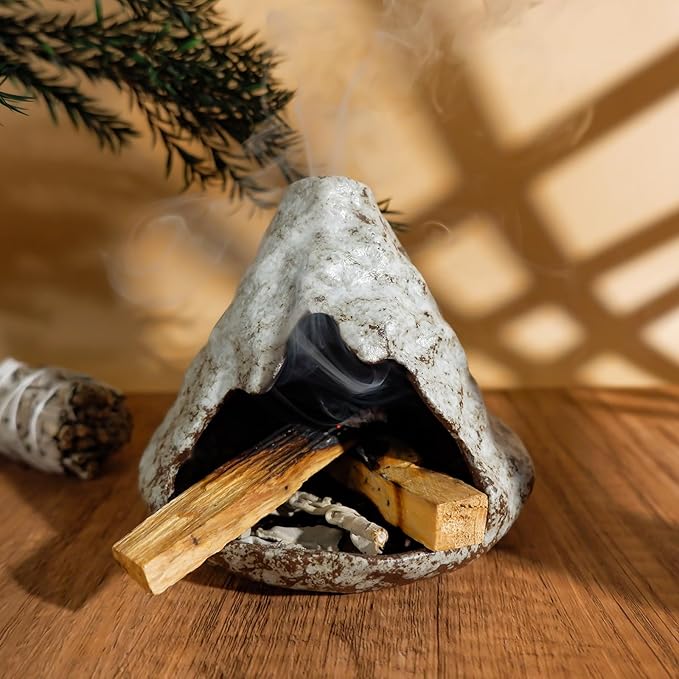 Palo Santo Burner- Zongzi Modeling Incense Holder with Ash Catcher-Perfect for Sage, Sticks, and Copal-Aromatherapy Meditation Gift for Women-Perfect for Yoga, Meditation, and Anxiety Relief