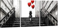 Novatique Graffiti Wall Art Banksy Canvas Wall Art Decor Modern Popular Little Girl Releasing Balloons Funny Graffiti Posters Home Decor for Bedroom Living Room,20" x 28" x 3pcs