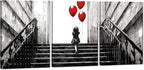 Novatique Graffiti Wall Art Banksy Canvas Wall Art Decor Modern Popular Little Girl Releasing Balloons Funny Graffiti Posters Home Decor for Bedroom Living Room,20" x 28" x 3pcs
