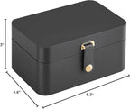 SONGMICS Jewelry Organizer Box, Travel Jewelry Case, 2-Layer Travel Case for Earrings, Necklaces, Bracelets - Portable Jewelry Storage with Large Capacity, Gift Idea, Slate Gray UJBC166G01