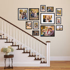 Lyeasw 4x6 Picture Frames Black Set of 15, Display Pictures 4x6 with Mat or 5x7 without Mat, Multi Photo Frames for Wall Hanging or Tabletop