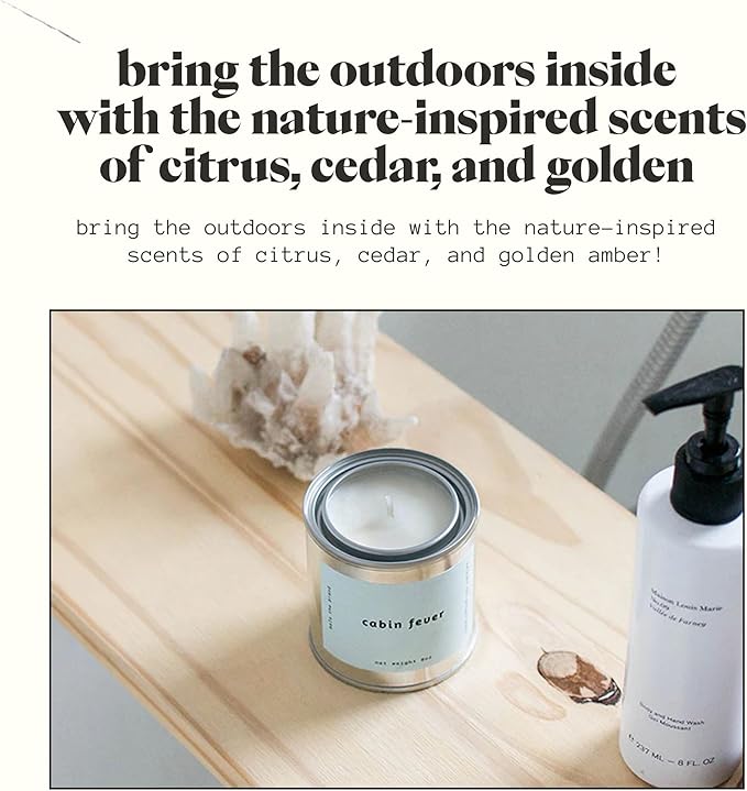 MALA Cabin Fever Cypress Evergreen & Moss Candle for Home – Forest‑Inspired Aromatherapy – Vegan Soy – 45 Hour Clean Burn – Organic Non‑Toxic Candles – Cozy Room Decor – 6.8 oz