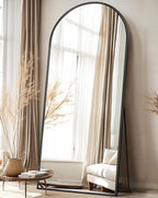 Suidia Arched Full Length Mirror, 76"x34" Floor Mirror Freestanding, Floor Standing Full Body Mirror with Stand for Bedroom, Hanging Leaning Mounted for Living Room Cloakroom, Black