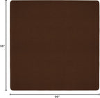 House, Home and More Skid-Resistant Carpet Indoor Area Rug Floor Mat - Chocolate Brown - 8 Ft X 8 Ft - Non Slip Rubber Backing, Stain Resistant, Dog Friendly, Living Room Bedroom Kitchen Entryway