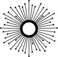 Sunburst Metal Wall Art – Mid-Century Modern Starburst Wall Decor, Handmade Round Metal Hanging for Living Room, Bedroom, Office, or Entryway (12")