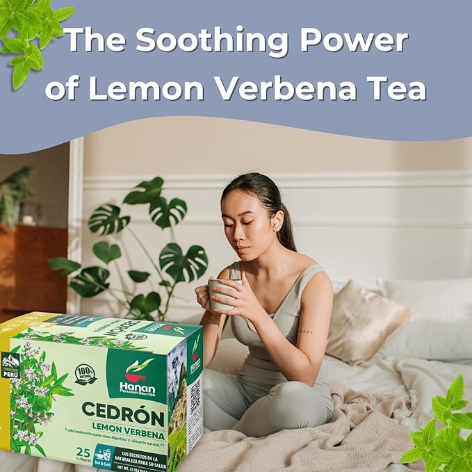 Hanan Peruvian Secrets Lemon Verbena Tea (Cedron) | 150 Teabags | All-Natural Lemon Beebrush from Peru's Andes Mountains Used in Cooking Recipes, Potpourri, Perfumes, Essential Oil