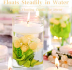 3 Inch Vanilla Sugar Scented Floating Candles,36 Pack White Floating Disc Candles, 8-10 Hour Long Burning for Wedding Centerpieces, Home Spa, Holiday Party & Pool Decor,Outdoor Dinners