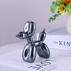 Black Balloon Dog Decor,Balloon Animal Sculpture, Preppy Room Shelf Decor,Cute Statue Home Decors, Bedroom Modern Sculpture Desk Decors,Office Gold Decorations Small Figurines