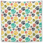VUMIVI Dog Paw Tapestry Hand Painted Colorful Animal Footprints Doodle Kids Painting Tapestry Wall Hanging for Living Room Bedroom Dorm Classroom Aesthetic Decor W60xL60in