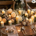 36 Pack Ivory Pillar Candles Bulk Set, 2x3 2x4 2x6 Inch - 12 Each Size, Dripless Smokeless Clean Burning for Wedding Centerpieces, Home Decor, Church, Romantic Ambiance！