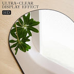 MISSDAY Oversized Arched Full Length Mirror, 83"x44" Black Full Body Mirror with Stand, Floor Mirror Large Free Standing, Leaning or Hanging, Aluminum Frame Mounted Mirrors Wall Mirrors for Bedroom