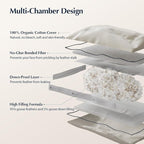 Pacific Coast Goose Feather and Down Bed Pillows for Side and Back Sleepers, King Size Set of 2, 100% Organic Cotton Cover, Firm Pillows, Gusseted Pillows of Hotel Collection