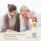 INLOMEM Sympathy Gifts for Loss of Loved One, Remembrance Gifts, Bereavement Gifts, Angel Gifts for Women, Memorial Gift for Loss of Dad Mom Grandmother, Angel Figurines (White)
