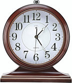 Retro Mantel Décor Desk Clock, 10-inch Vintage Table Clocks for Fireplace, Easy to Read Clocks for Living Room, Bedroom, Office, Desktop Decoration (Bright Brown)