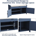 HOMEFORT 30" Shoe Bench with Lift Top Storage, Entryway Bench with Cushioned Seat, Wooden End of Bed Bench, Shoe Cabinet Bench with Hidden Storage Space, for Bedroom, Hallway, Blue