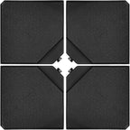 Tangkula 4PCS Patio Cantilever Offset Umbrella Base Weight Stand, 238lbs Square Shaped Sand/Water Filled Weight, 4-Piece Outdoor Umbrella Base Plate w/Heavy Duty Plastic, 38" x 38" Umbrella Base