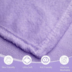Tinideya 12 Pcs Flannel Fleece Throw Blanket Bulk 50 x 60 Inch Soft Fleece Blanket Warm Throw Blankets Coral Blankets for Couch Sofa Home Wedding Gifts Season (Lilac Color)