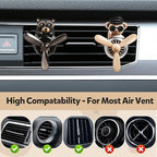 Bear Pilot Car Fresheners Vent Clip Cute Teddy New Car Scent Automotive Air Fresheners Cartoon Air Outlet Aromatherapy Ornament Thank You Gifts for Him Her Friends, Families