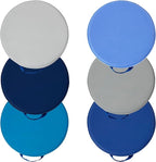 Factory Direct Partners SoftScape 15 inch Round Classroom Floor Cushions with Handles; Flexible Seating for Daycare, Preschool, Playroom; 2 inch Thick Deluxe Foam (6-Piece) - Navy/Powder Blue, 11232