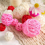 FUTUREPLUSX 42PCS Valentines Day Tiered Tray Bowl Fillers Decor, Assorted Pink Decorative Balls for Bowl Centerpiece Home Indoor Office Table Decor