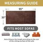 HAOMAIJIA Waterproof Couch Cover for Dogs Washable,Faux Fur Pet Couch Covers for Sofa,Soft Dog Bed Cover Non-Slip Couch Covers for 3 Cushion Couch Sofa Pet Friendly (Brown, 35" x 95" 1 Pack)