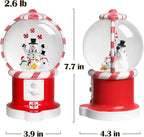 Snowman Snow Globe Christmas Classic Candy Vending Machine Shape Gifts USB/Battery Musical Glitter Snowfall USB/Battery Timer Christmas Decorations Indoor 7.8 inch