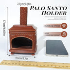 Palo Santo Burner Holder-Ceramic Mini Chiminea, Incense Chimney-Style Burning Smudge Bowl for Sage, Incense Cones, Incense-Stick Fits Small Candle-Ideal for Home Altar, Zen/Meditation