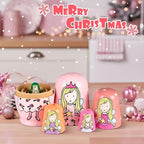 Gejoy Russian Nesting Dolls for Kids Handmade Matryoshka Wooden Stacking Toys Nesting Dolls Collectible Gifts for Winter Christmas Holiday Present Boys Girls Adults Home Decor(Fairy)