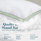 viewstar Bed Pillows Queen Size Set of 2, Hotel Quality, Down Alternative Pillow for Side, Back, or Stomach Sleepers, Green