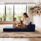 FILUXE Modular Sectional Sofa, Modern Modular Sofa Couch with Deep Seat，Comfy Cloud Couch, Sectional Couches for Living Room, Bedroom and Apartment，1-Seater，Navy Blue
