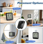 Waterproof Shower Clock Timer, Bathroom Clock with Countdown, Touch Screen, Indoor Temperature, Suction Cup, LCD Digital Wall Clock for Bath, Kitchen