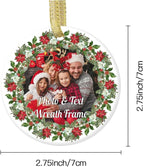 Personalized Christmas Ornaments 2030 Custom Ornaments for Christmas Tree Customized Photo Ornaments Picture Personalized Ornaments Home Decor Hanging Ceramic Xmas Ornament for Couples Family Wedding