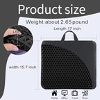 Gel Seat Cushion, for Long Sitting -Double Thick Gel Seat Cushion Breathable Honeycomb Chair Cushion with Non-Slip Cover for Office Chair Car, Wheelchair, Long Trips,Relief Sciatica Pain