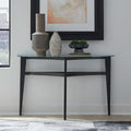 Liberty Furniture Capri Glass Top Sofa Table for Living Room - Espresso
