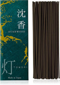 Agarwood Premium Japanese Incense Sticks 60sticks Coreless Low Smoke Natural Charcoal Free Non Toxic Temple Kyoto Aroma Aromatherapy Meditation Calming Stress Relief Relaxation Yoga Zen TOMORI