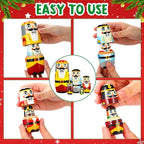 Gejoy Russian Nesting Dolls for Kids Handmade Matryoshka Wooden Stacking Toys Nesting Dolls Collectible Gifts for Winter Christmas Holiday Present Boys Girls Adults Home Decor(Nutcracker Soldiers)