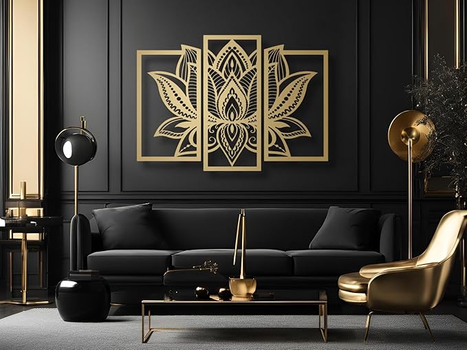 Vailla Wood Wall Art Decor Wall Hanging Sculpture Modern Home Decoration 3 Panels Nature Wall Hangings Large Wooden Wall Arr 3D Textured Sculptures for Living Room Bedroom Office Dinnig Room