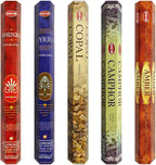 Hem Incense Sticks Variety Pack #4 and Incense Stick Holder Bundle with 5 Unique Based Fragrances
