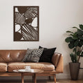 SIGNLEADER Metal Wall Art Decor Abstract Geometric Shapes Minimalist Modern Abstract Wall Sculpture Hangings Home Decoration for Living Room, Bedroom, Bathroom, Kitchen, Outdoor - 30" Bronze