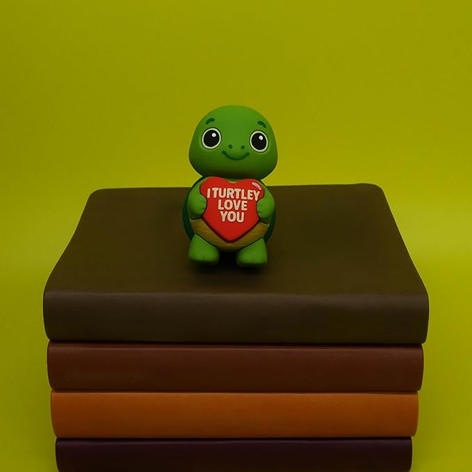 Sweethearts Figurine – Miniature Home Accent, Small Tabletop Ornament for Shelf, Desk, or Living Room Décor – Turtle