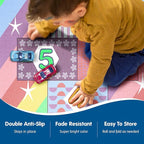 Booooom Jackson Hop and Count Hopscotch Kid Rug,40''x70'' Kids Carpet Rugs for3, 4, 5, 6, and 7 Year Olds,Rainbow Rug for Girls Bedroom and Kids playroom, Floor Mat Suitable for Indoor and Outdoor