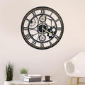 16 Inch Wall Clock, Gear Clock, Silent Non Ticking, Battery Operated Large Wall Clocks for Living Room Decor, Kitchen, Office (Vintage Industrial Steampunk)