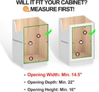 2-Tier Cabinet Pull Out Shelves (14" W x 22" D), Slide Out Shelves for Kitchen Cabinets, Metal Under Cabinet Roll Out Shelf