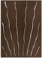 SIGNLEADER Metal Wall Art Decor Zebra Stripe Minimalist Modern Abstract Wall Sculpture Hangings Home Decoration for Living Room, Bedroom, Bathroom, Kitchen, Outdoor - 36" Bronze
