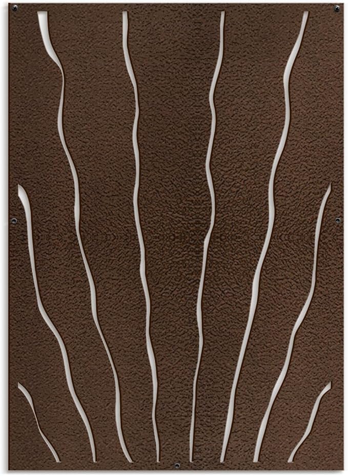 SIGNLEADER Metal Wall Art Decor Zebra Stripe Minimalist Modern Abstract Wall Sculpture Hangings Home Decoration for Living Room, Bedroom, Bathroom, Kitchen, Outdoor - 36" Bronze