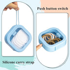 Kathfly 4 Pcs Vivid Colors Hair Tie Organizer Portable Hair Accessory Storage Containers Stackable Tie Bobby Pin Holder Home Cotton Swab Dispenser Accessories Jewelry Organizer Box